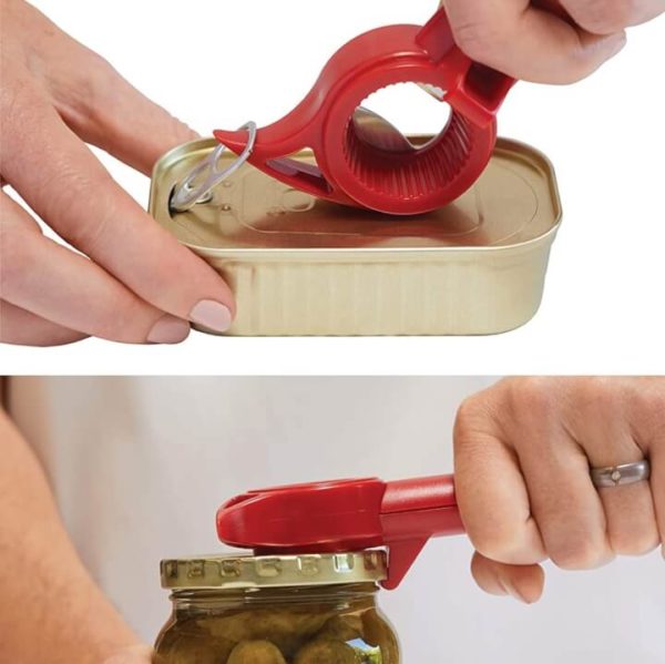 All in One Opener for Cans Jars and Bottles
