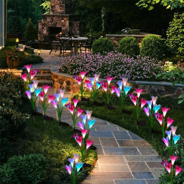 Solar Powered Lily Garden Lights