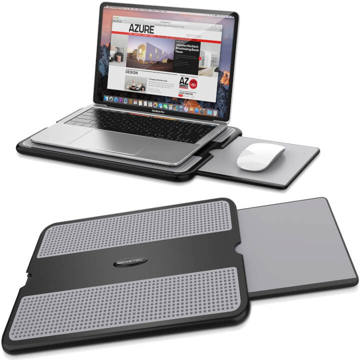 Portable Laptop Lap Desk with Heat Shield Mouse Pad Tray