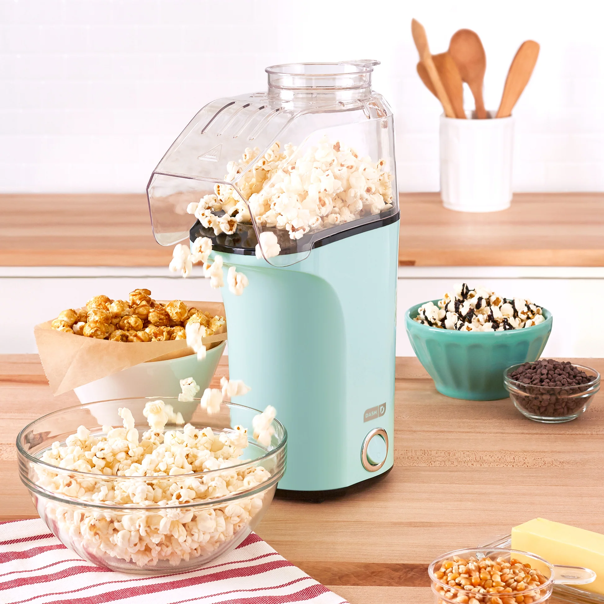 DASH Quick & East Hot Air Popcorn Popper Maker at Home