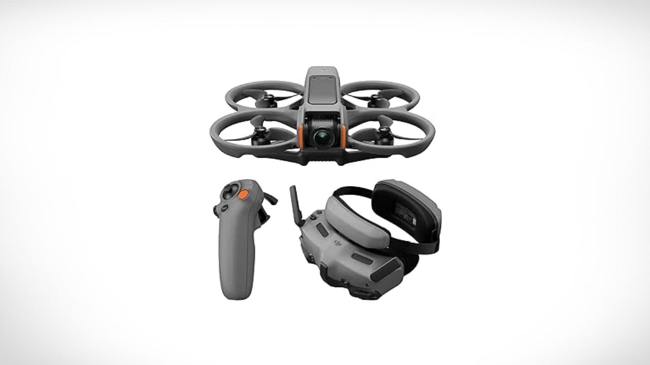 DJI Avata 2 Fly More Combo (1 Battery), FPV Drone with Camera 4K, Immersive Experience, Built-in Propeller Guard, Easy Flip/Roll, FAA Remote ID Compliant, POV Content Camera Drone, Black