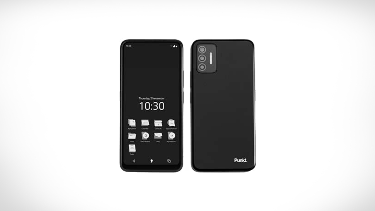 Punkt. MC02 Smartphone - Unlocked Cell Phone with Built-in VPN for Digital Security & Data Privacy Software, 4K Video & 64 MP Camera, 5G & 4G LTE, 128GB, Wifi, Bluetooth - Black