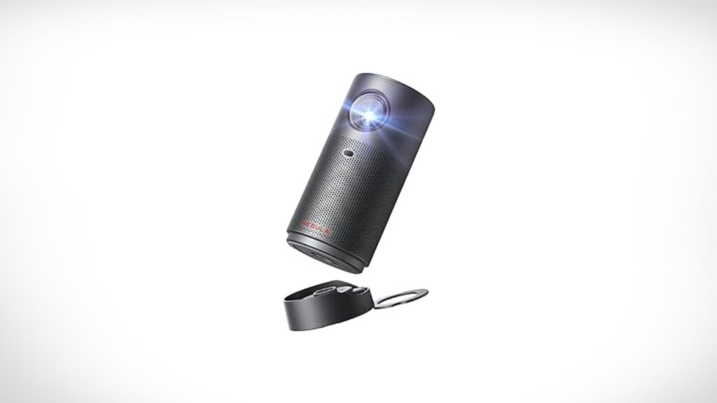 This tiny projector comes with Google TV and 2 hours of battery life