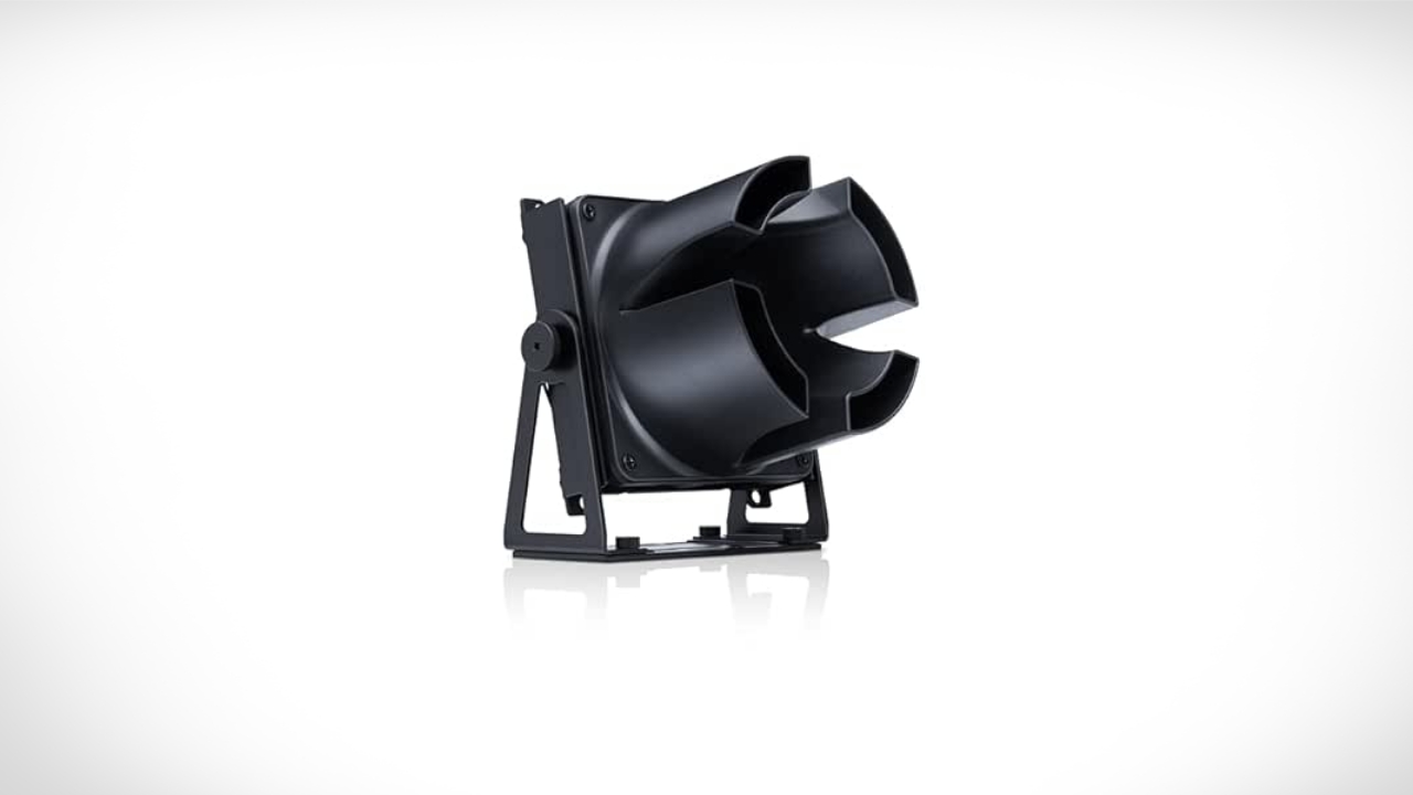 This fan set comes with a powerful airflow amplifier and pivoting steel mount