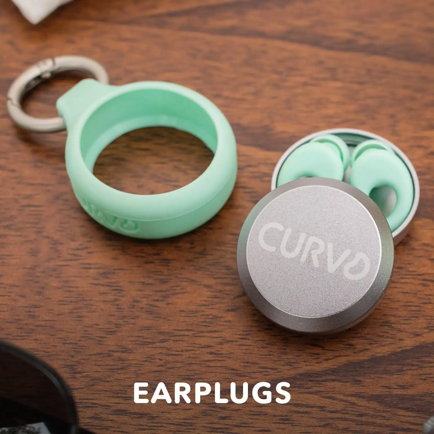 This CURVD case provides a waterproof and durable keychain holder for your earplugs and essentials